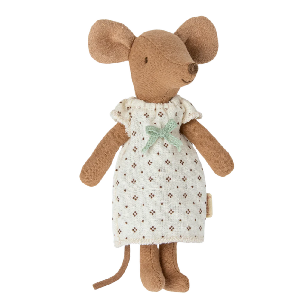 Maileg Matchbox Mouse · Big Sister in Nightgown