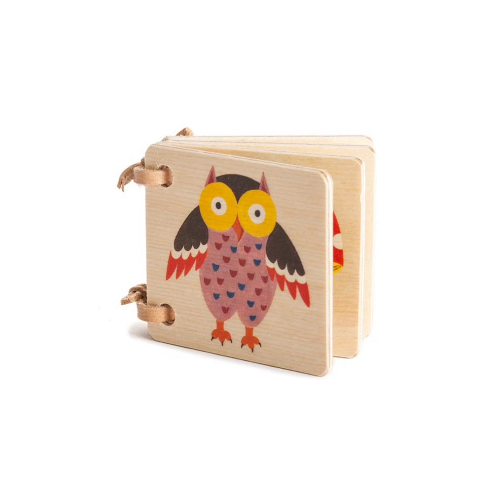 Atelier Fischer Miniature Wooden Picture Book with Owl Cover