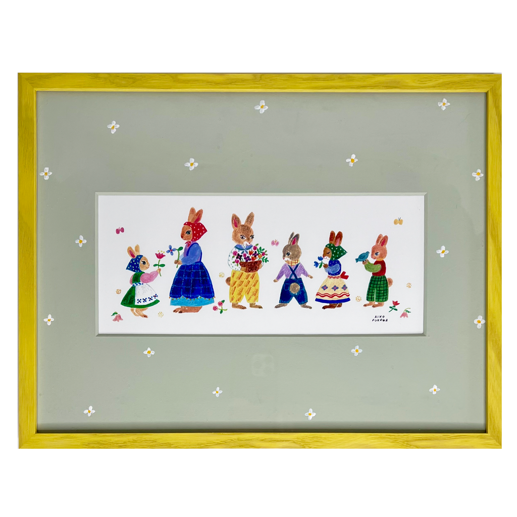 Aiko Fukawa Framed Print · Celebratory Rabbit Family