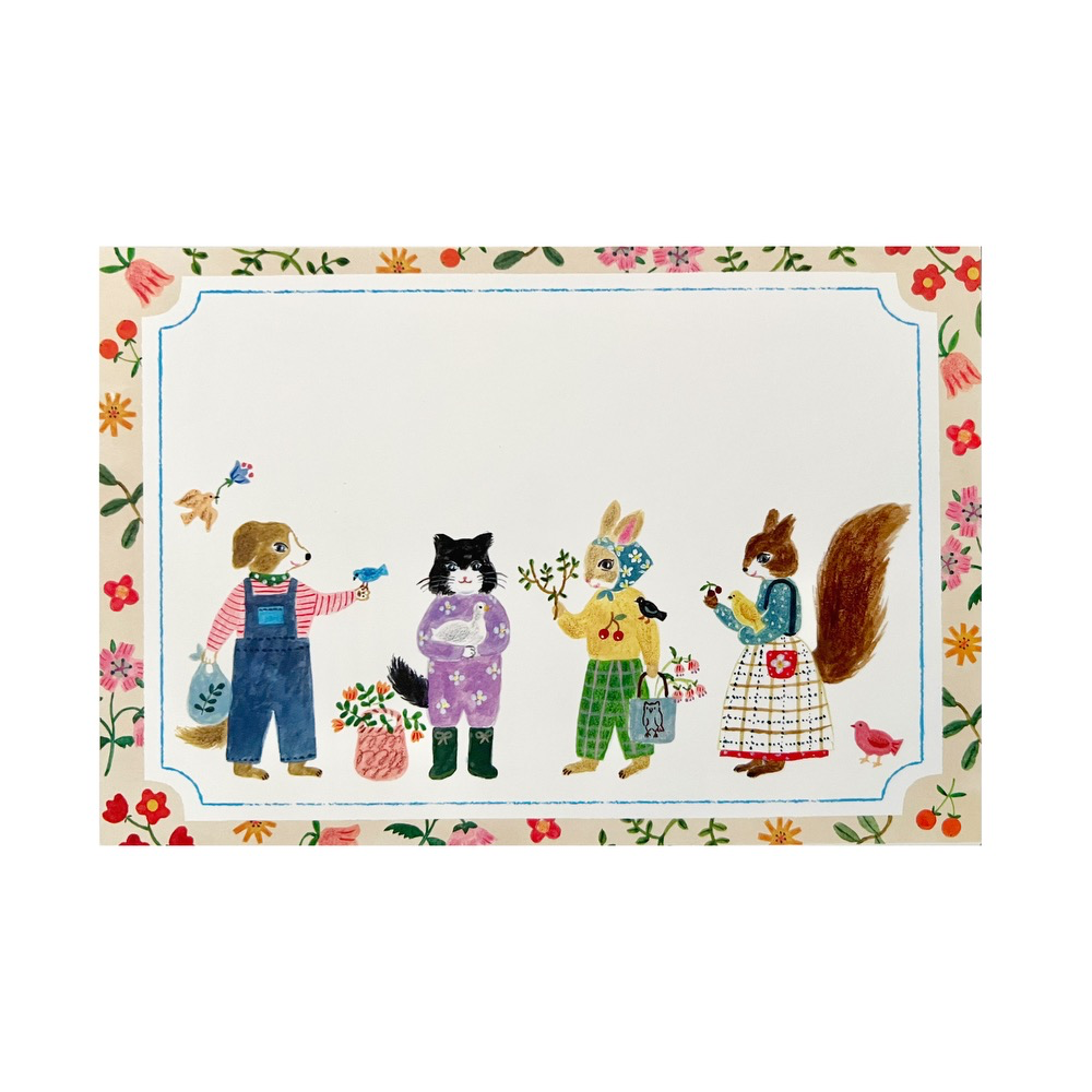 Aiko Fukawa Celebratory Cats and Rabbits Single Postcards · Multiple Styles