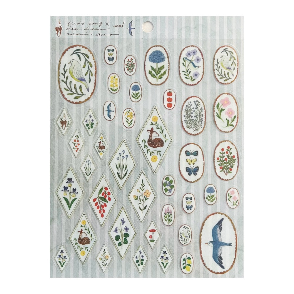 Asano Midori Sticker Sheet · Bird Song x Deer Dream