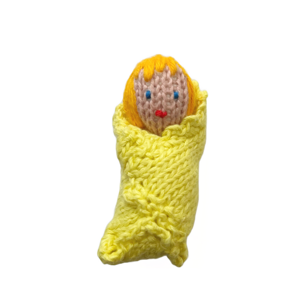 Finger Puppet · Baby in Swaddle