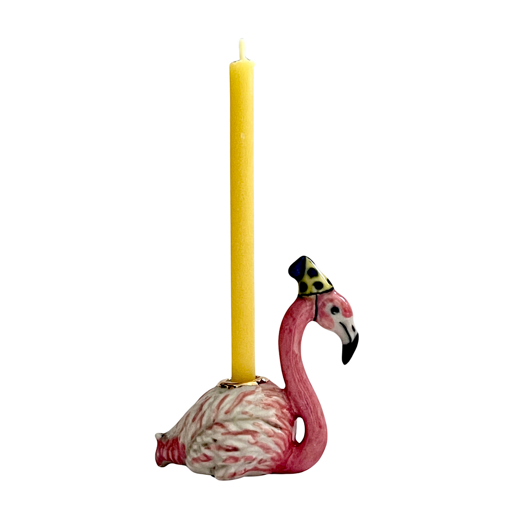 Camp Hollow Candleholder Cake Topper · Flamingo