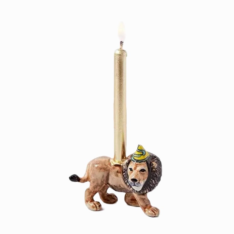 Camp Hollow Candleholder Cake Topper · Lion