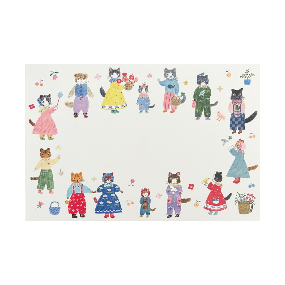 Aiko Fukawa Celebratory Cats and Rabbits Single Postcards · Multiple Styles