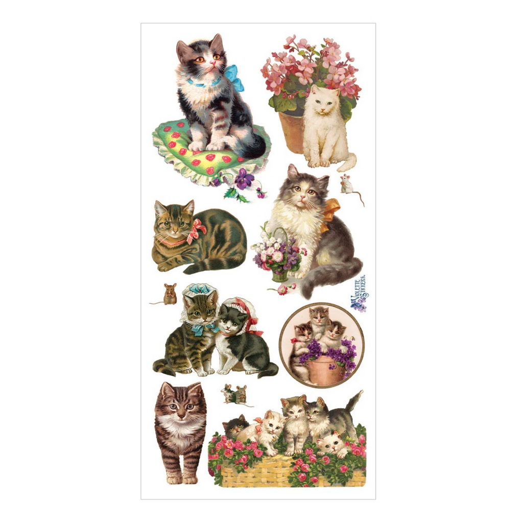 Victorian Cats and Mice Sticker Sheet