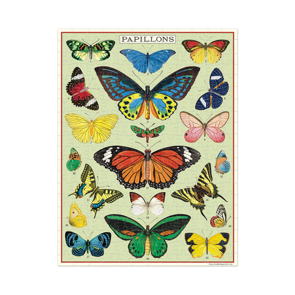 Cavallini & Co. 240 Piece Butterflies Mini Jigsaw Puzzle