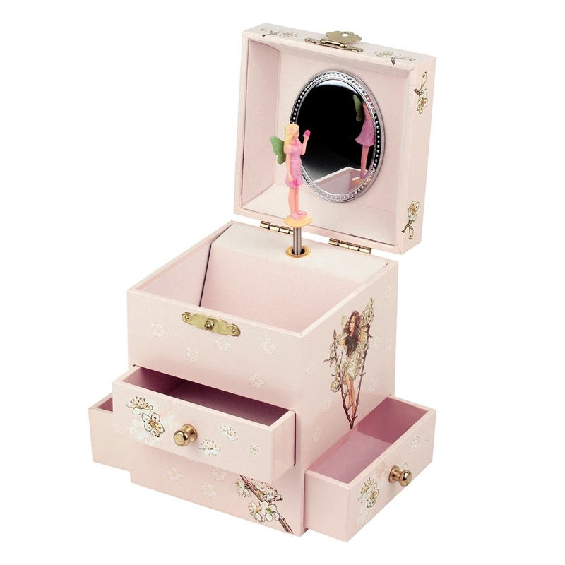 Cherry Flower Fairy Glow in the Cube Music Box