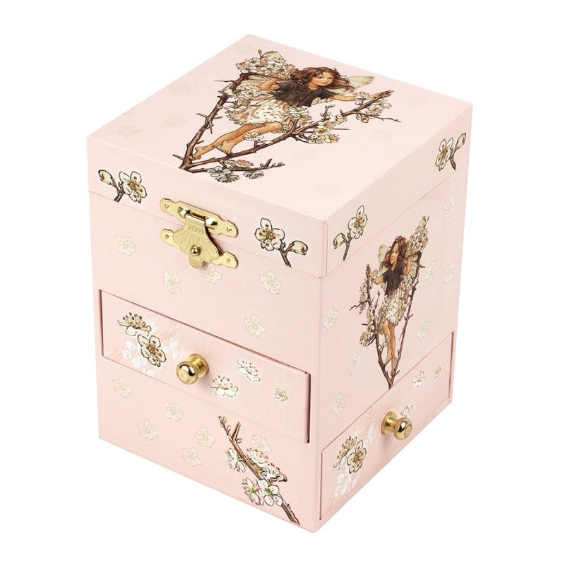 Cherry Flower Fairy Glow in the Cube Music Box