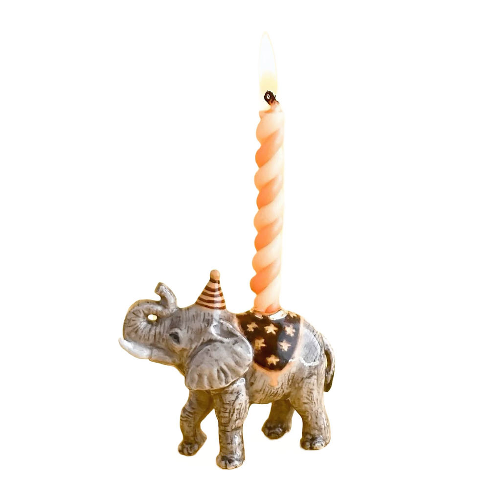 Camp Hollow Candleholder Cake Topper · Elephant