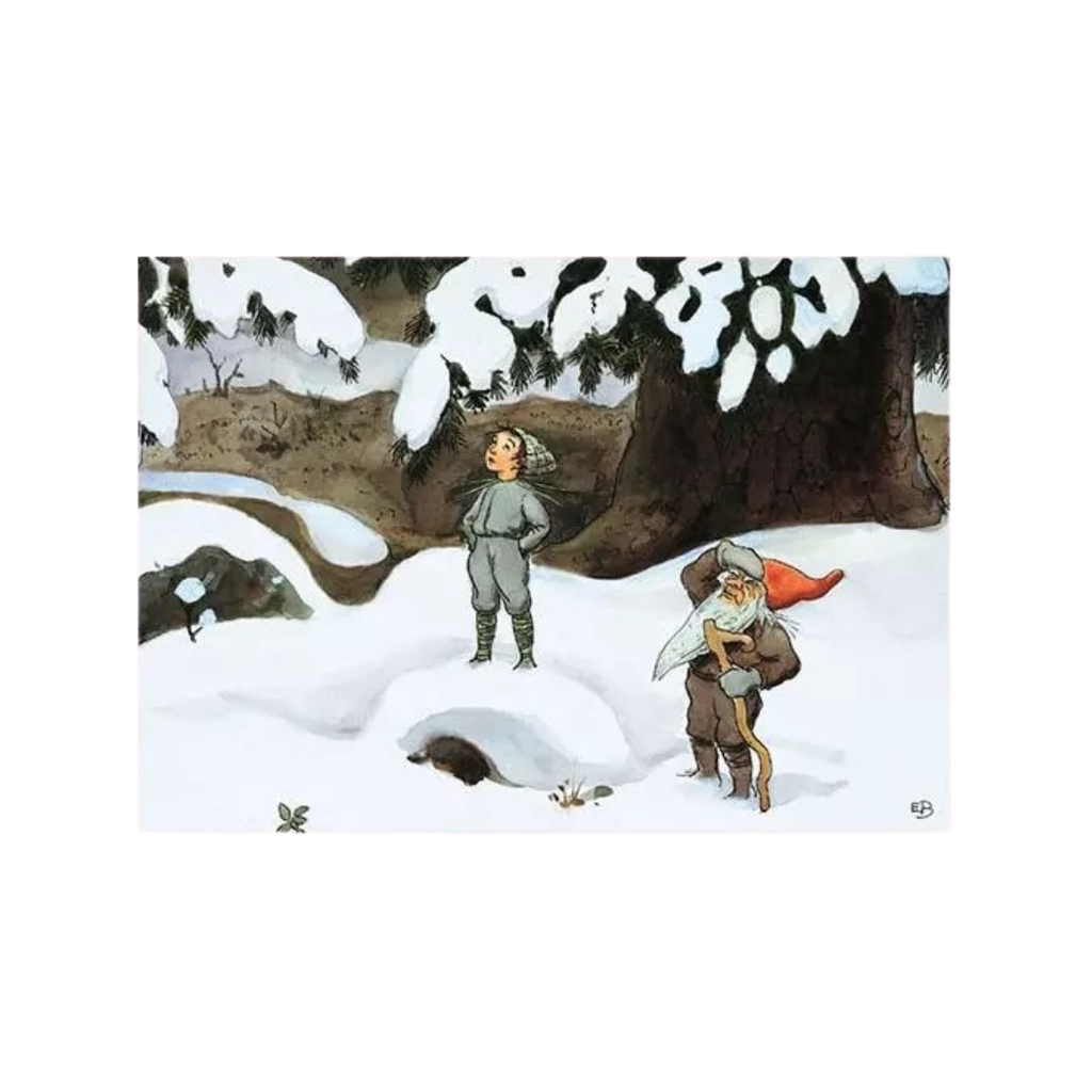 Elsa Beskow Postcard · The Sun Egg Tomte