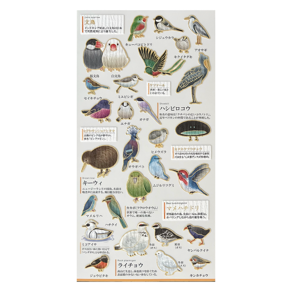 Goldfoil Sticker Sheet · Birds of the World