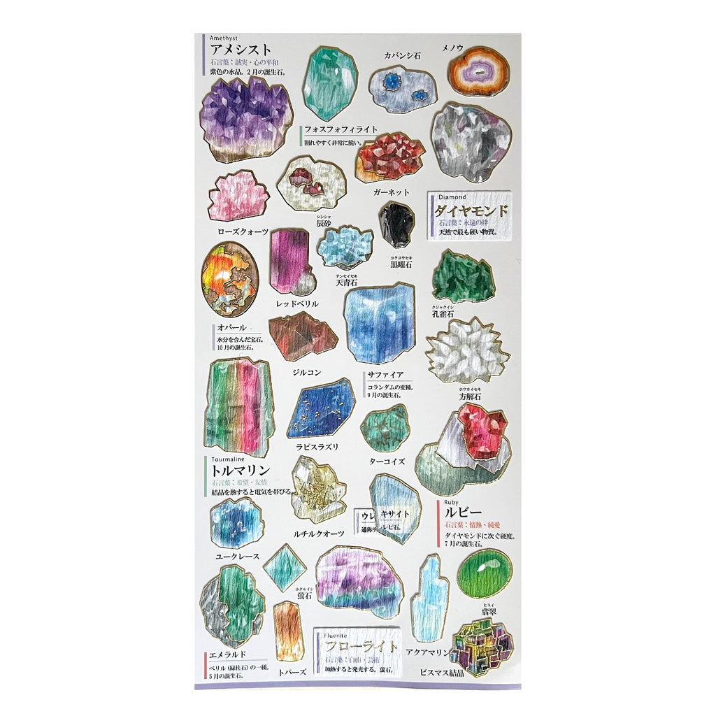 Goldfoil Sticker Sheet · Gemstones