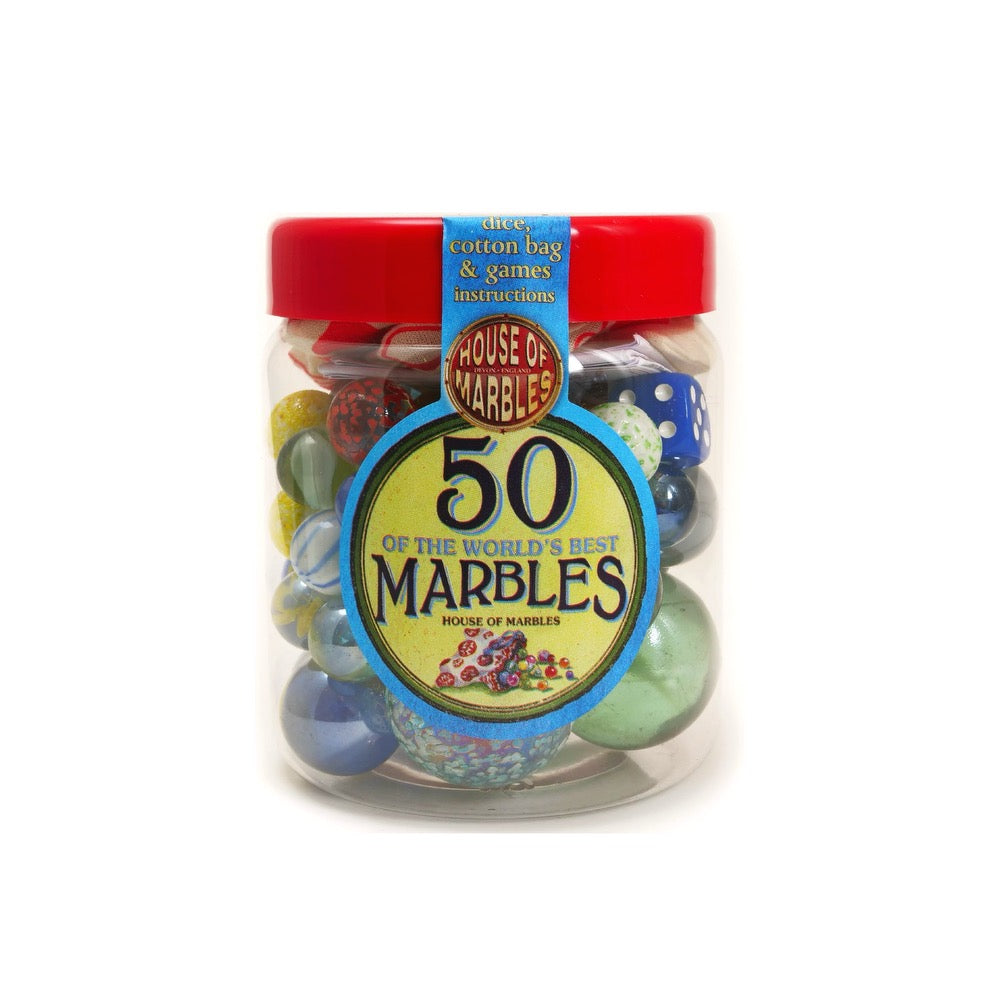 House of Marbles Tub of 50 Marbles