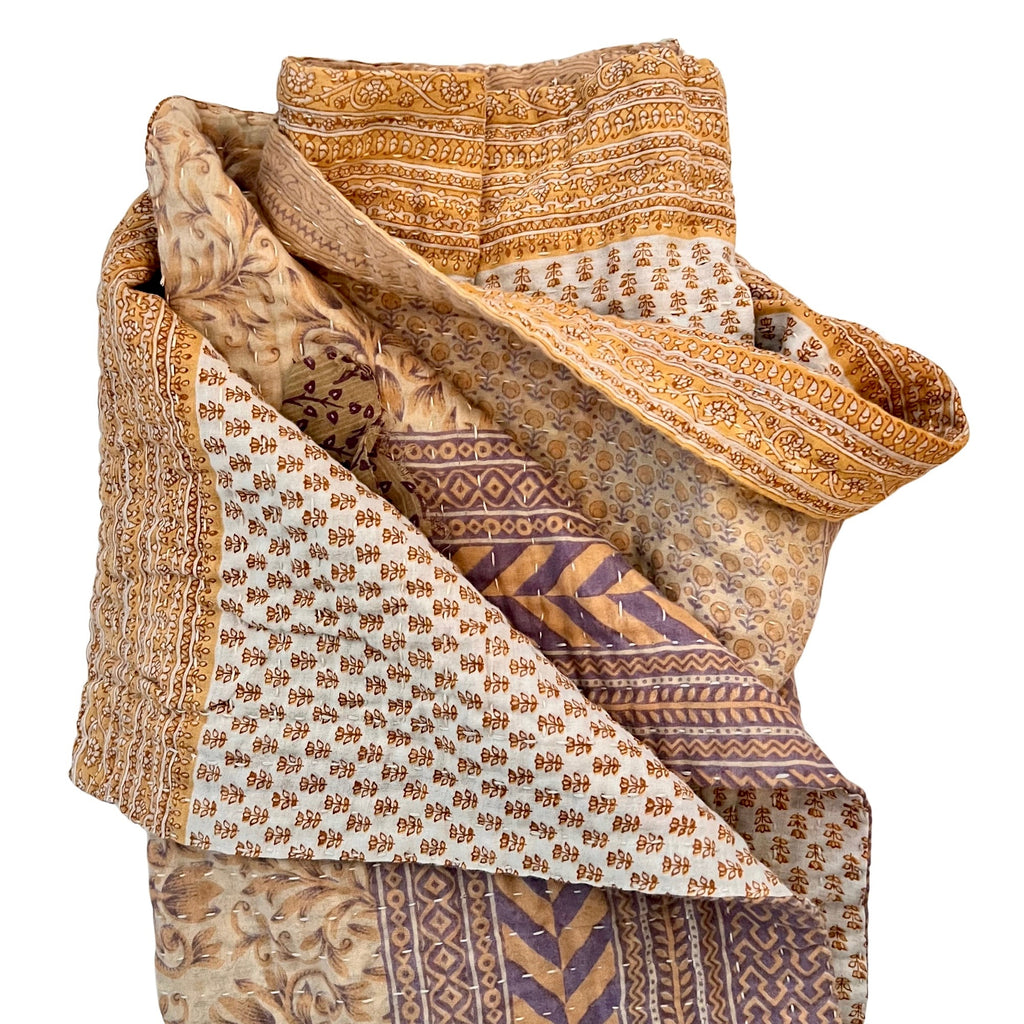 Jeanette Farrier Kantha Blanket · Sunset
