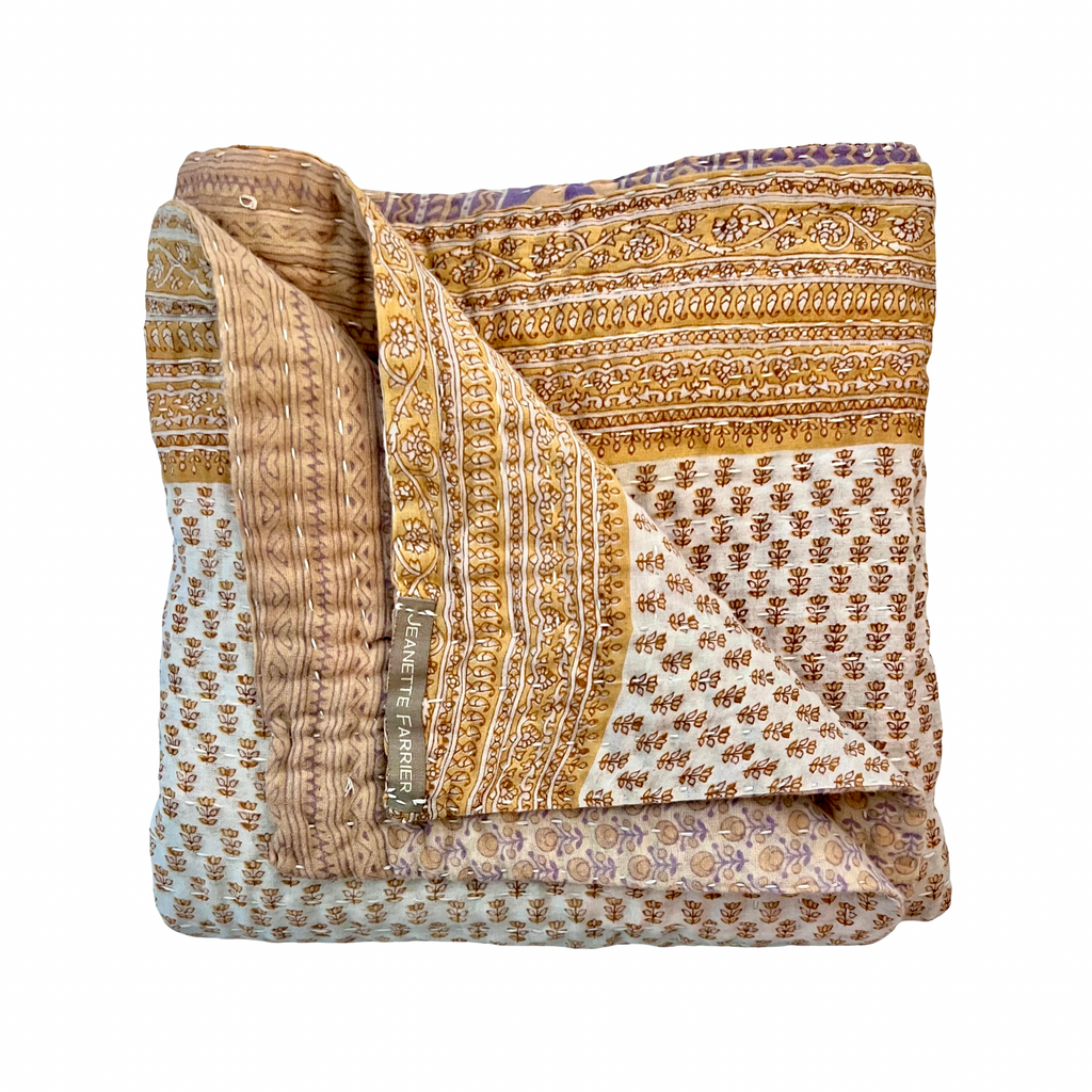 Jeanette Farrier Kantha Blanket · Sunset