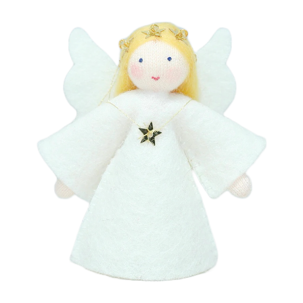 Jolly Angel Ornament · White