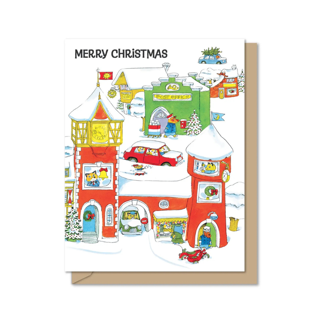 Maginating Richard Scarry Cozy Christmas Greeting Card
