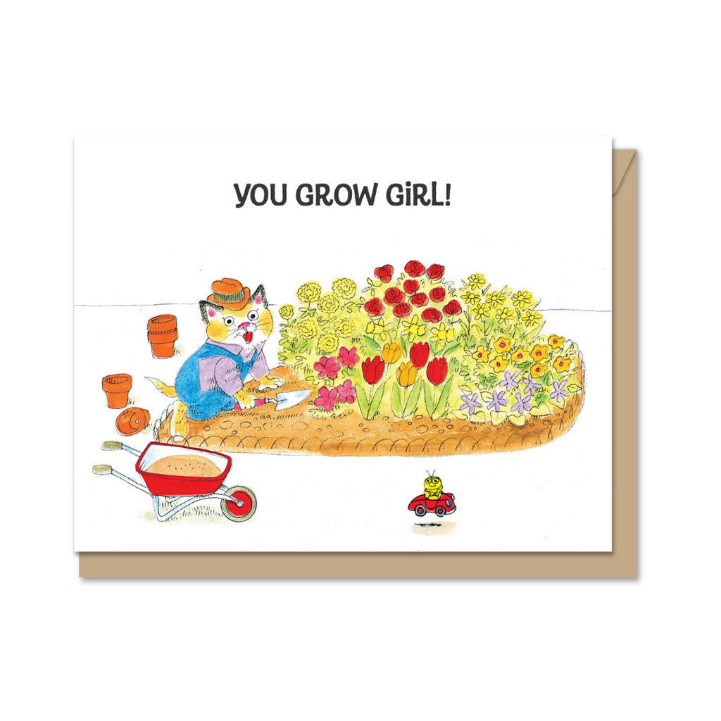 Maginating Richard Scarry You Grow Girl! Greeting Card