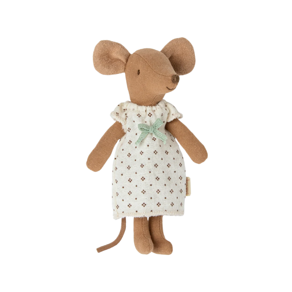 Maileg Matchbox Mouse · Big Sister in Nightgown