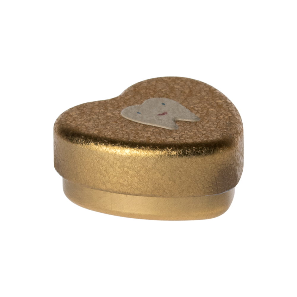 Maileg Tiny Gold Heart Tooth Box