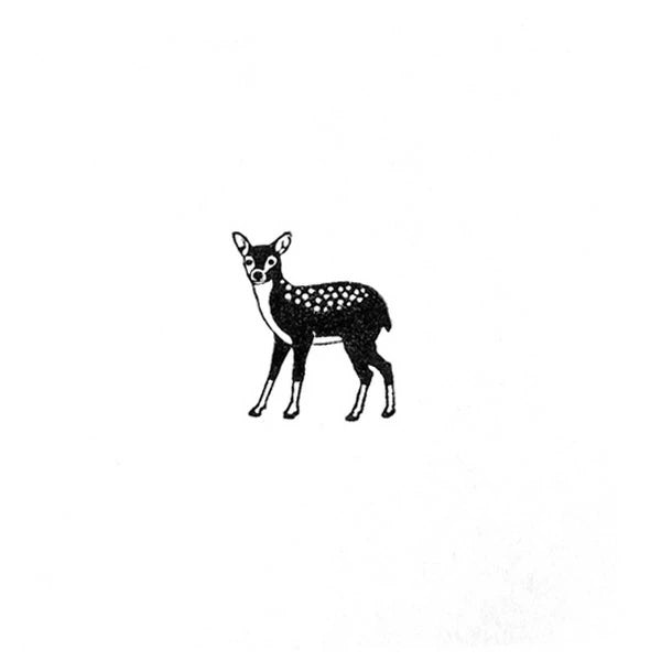 Mini Wooden Rubber Stamp · Fawn