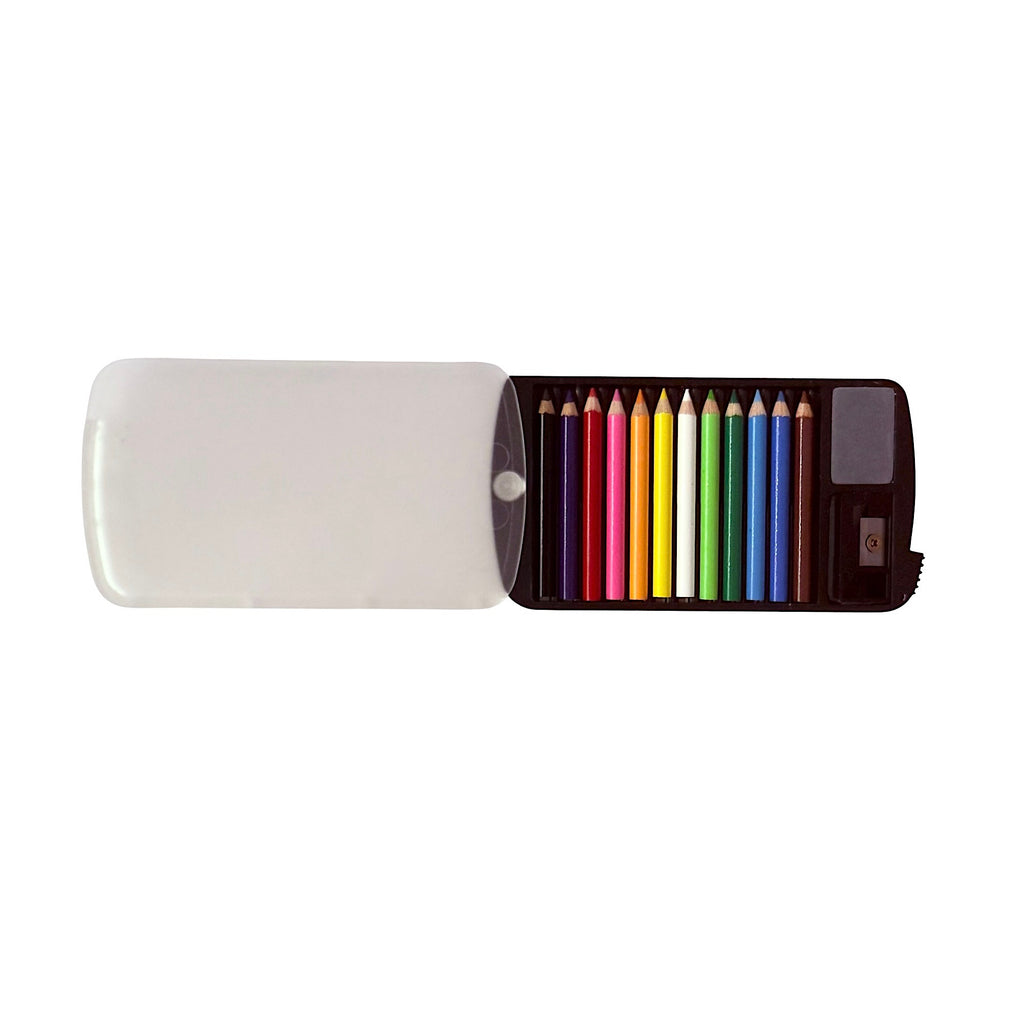 Miniature Colored Pencils with Sharpener and Eraser