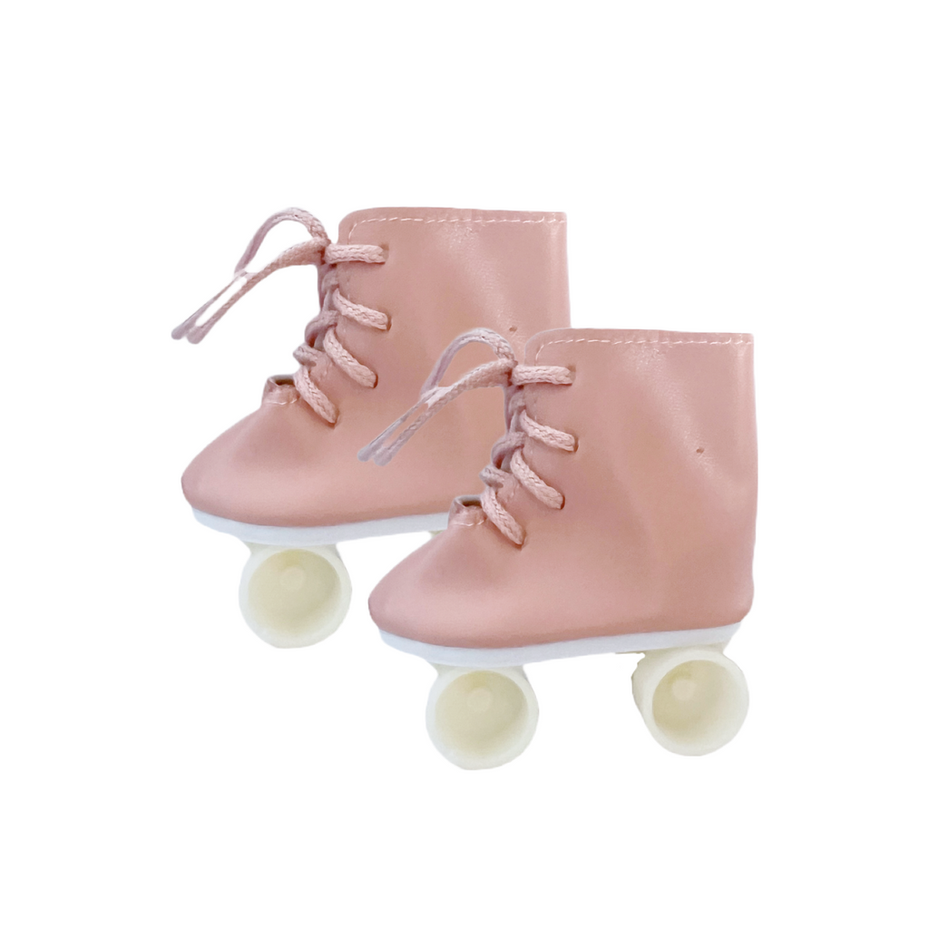 Minikane Bath Baby Doll Sized Dusty Rose Roller Skates