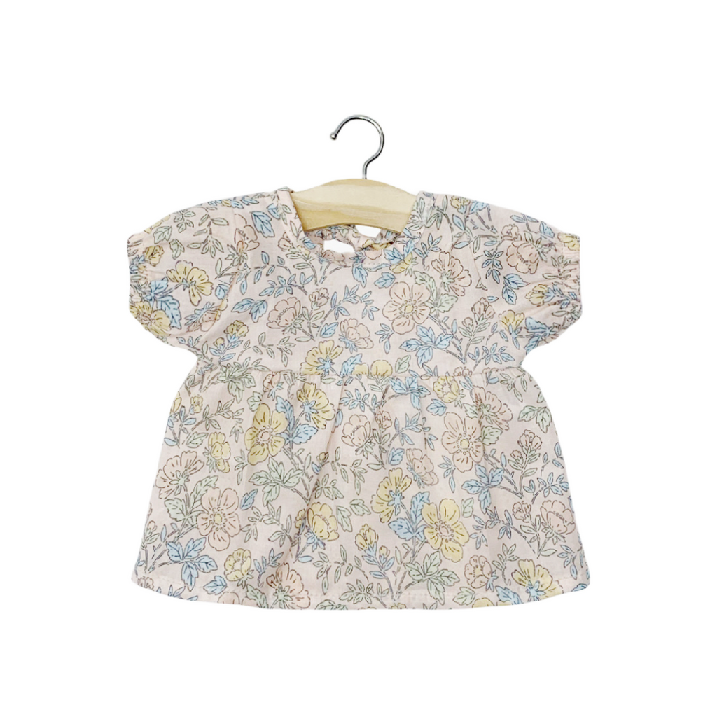 Minikane Bath Baby Doll SizedFloral Dress with Capped Sleeves