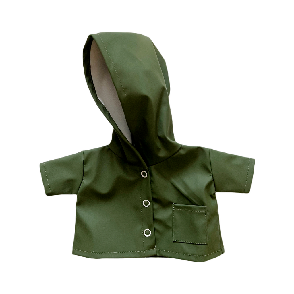 Minikane Bath Baby Doll Sized Hunter Green Raincoat