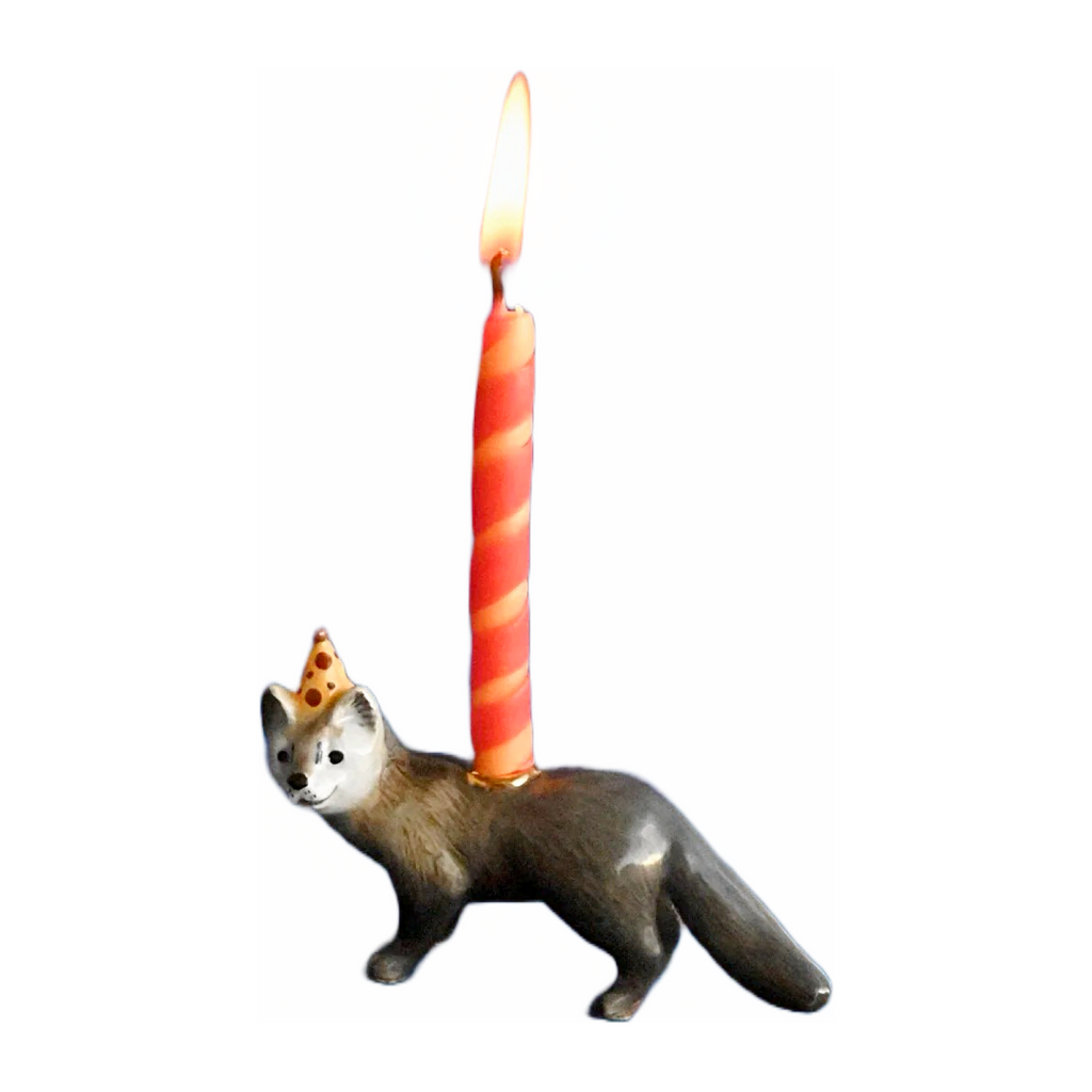 Camp Hollow Candleholder Cake Topper · Mink