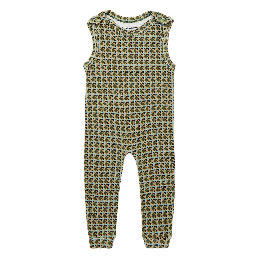 Misha and Puff Baby Snap Overall · Leaf Lattice