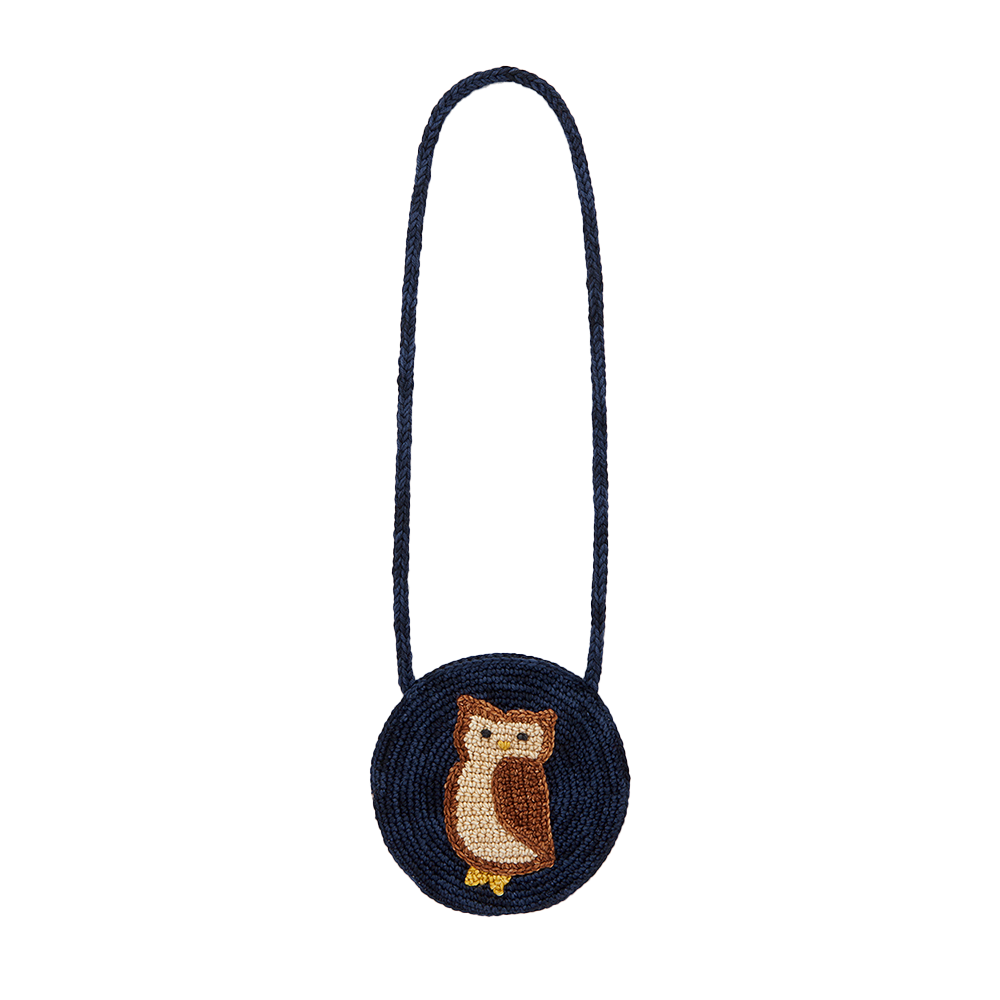 Misha and Puff Meadow Owl Circle Bag · Ink