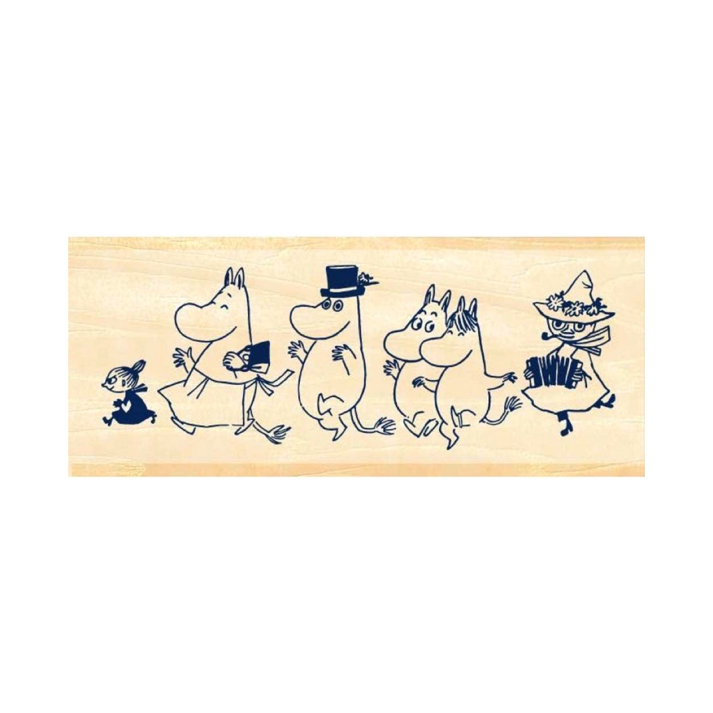 Moomin Family Wooden Rubber Stamp