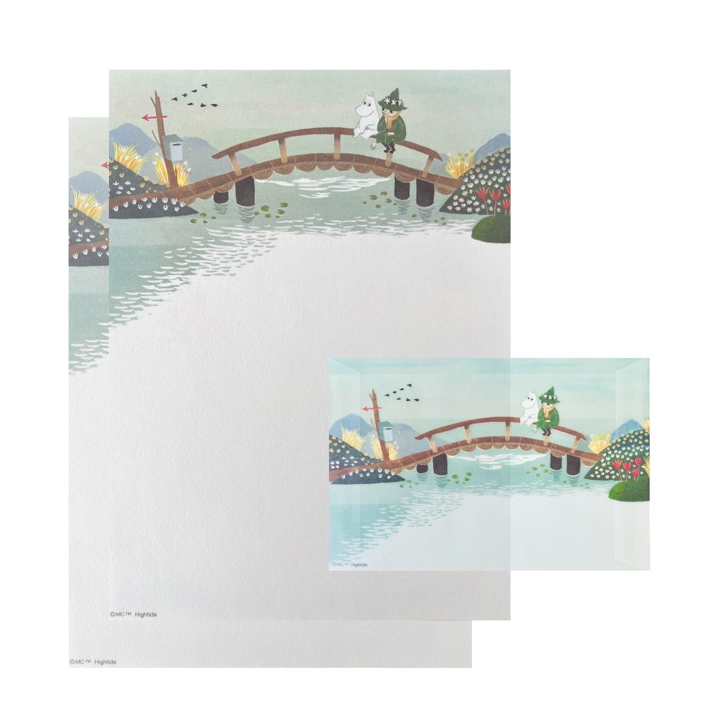 Moomin Translucent Letter Set · Green Bridge Scene
