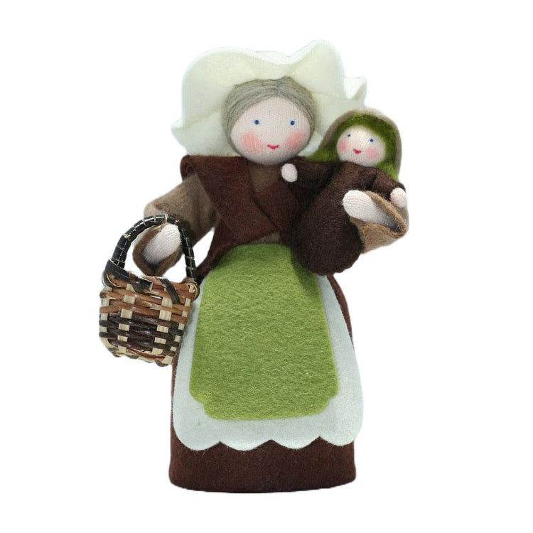 Mother Earth Doll with Baby · White