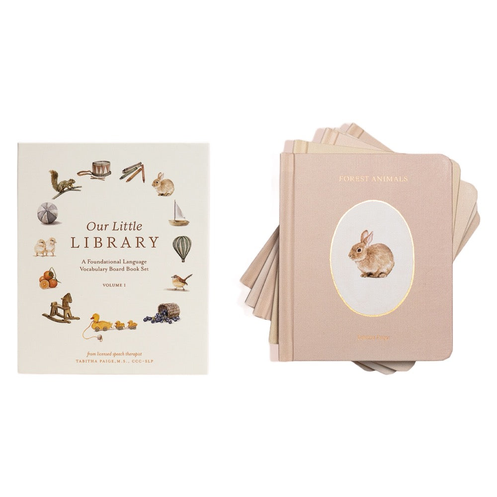 Our Little Library: A Foundational Language Vocabulary Board Book Set for Babies