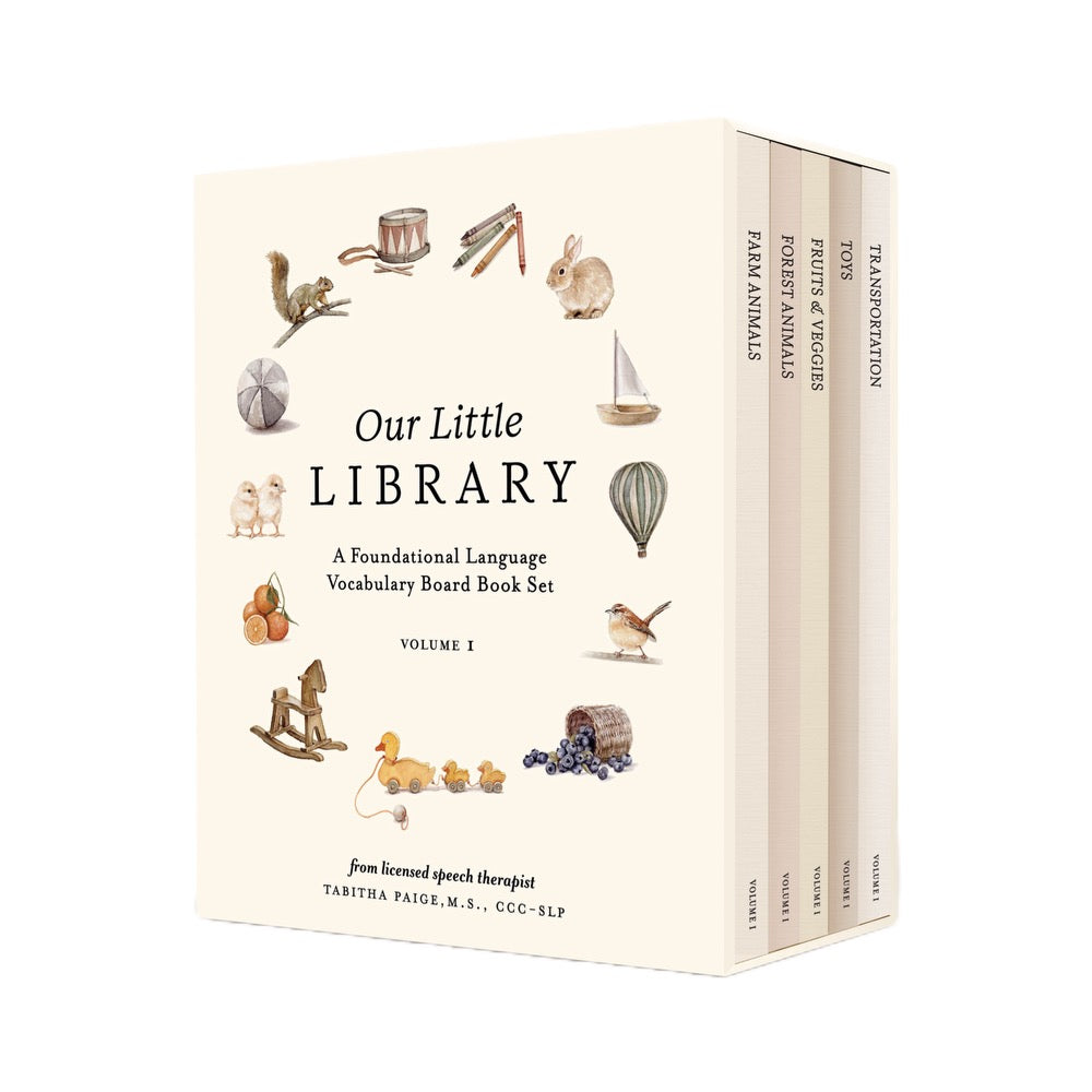 Our Little Library: A Foundational Language Vocabulary Board Book Set for Babies