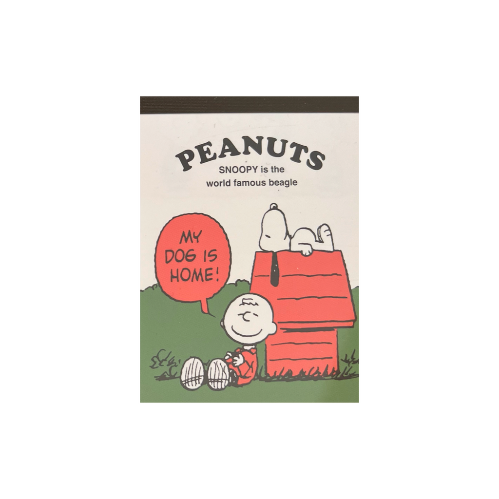 Peanuts Mini Memo Pad • My Dog is Home!