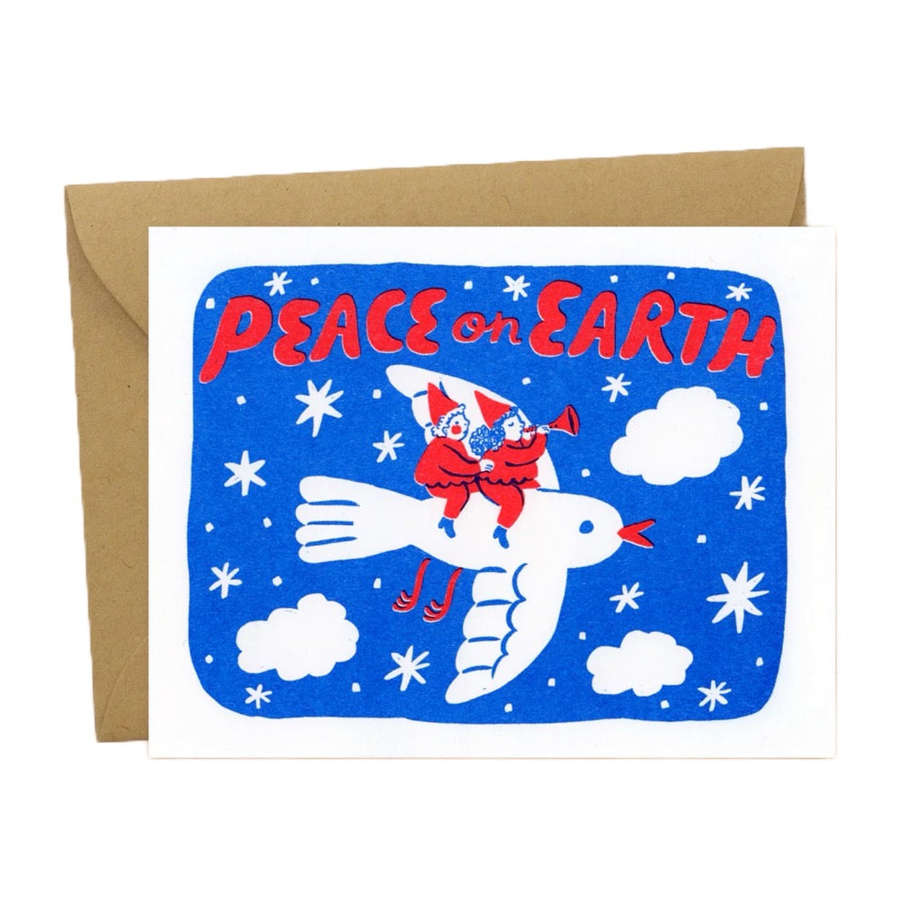 Phoebe Wahl Peace on Earth Greeting Card