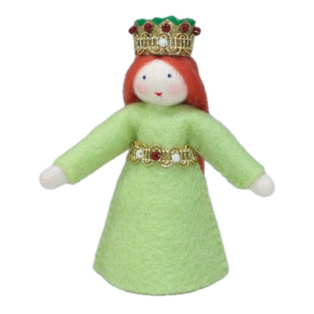 Princess in Green Dress · White