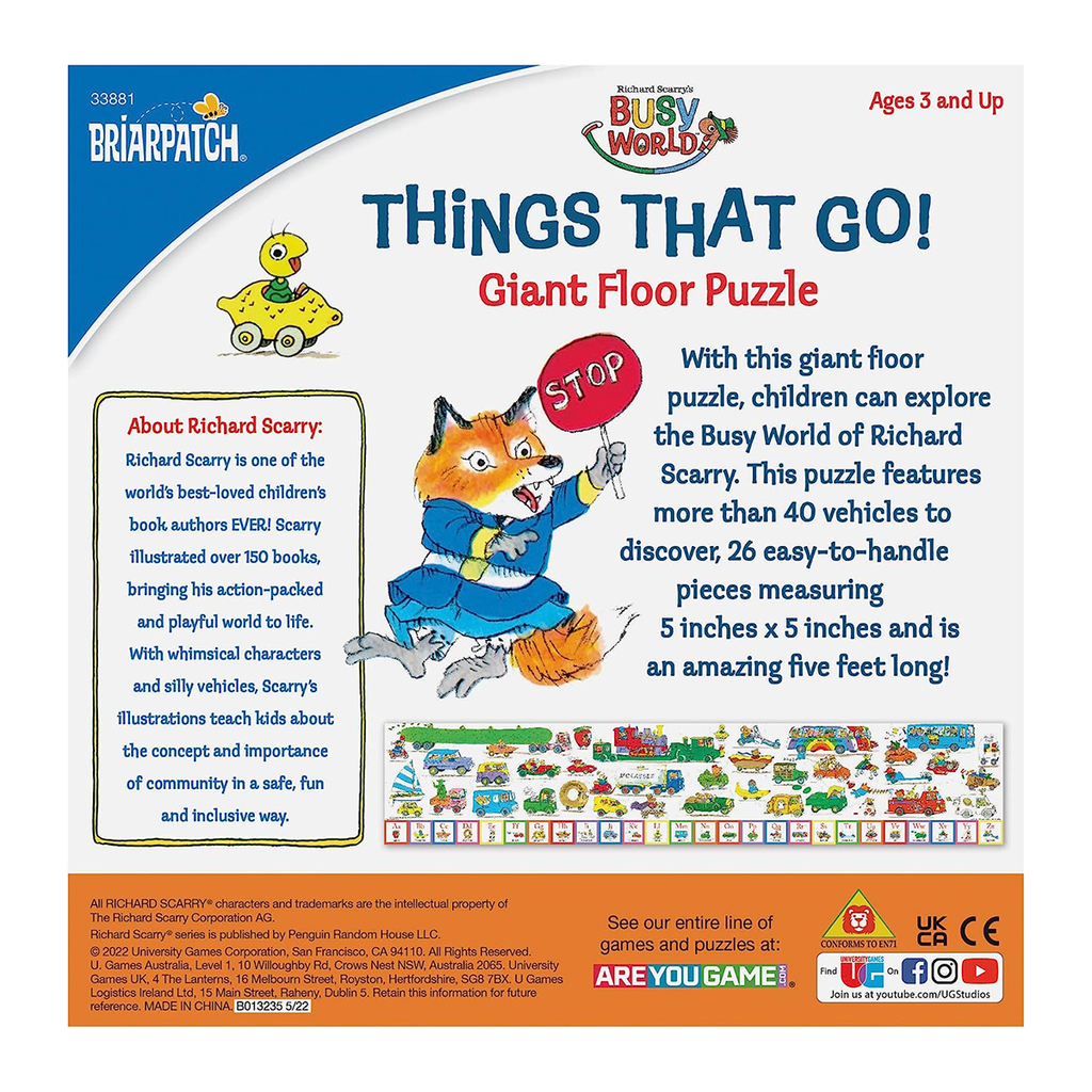 Richard Scarry Things That Go Giant Floor Puzzle