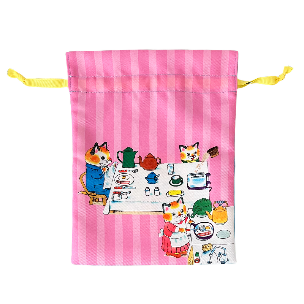 Richard Scarry Drawstring Bag · Huckle Family Cats Dining *Limited Edition