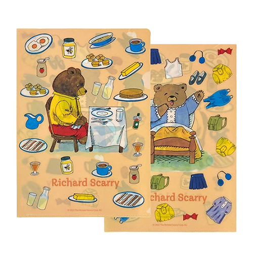 Richard Scarry Clear File Folder · Wake Up and Eat *Limited Edition