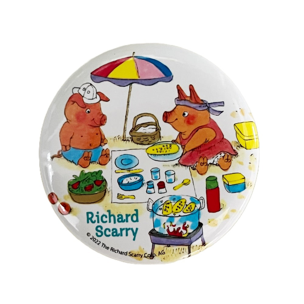 Richard Scarry Pin · Pigs at the Beach
