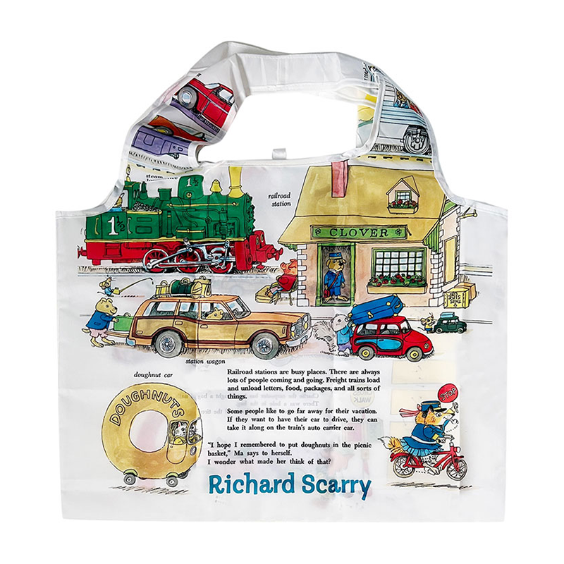 Richard Scarry Portable Shopping Bag · Car Repair and Railroad *Limited Edition