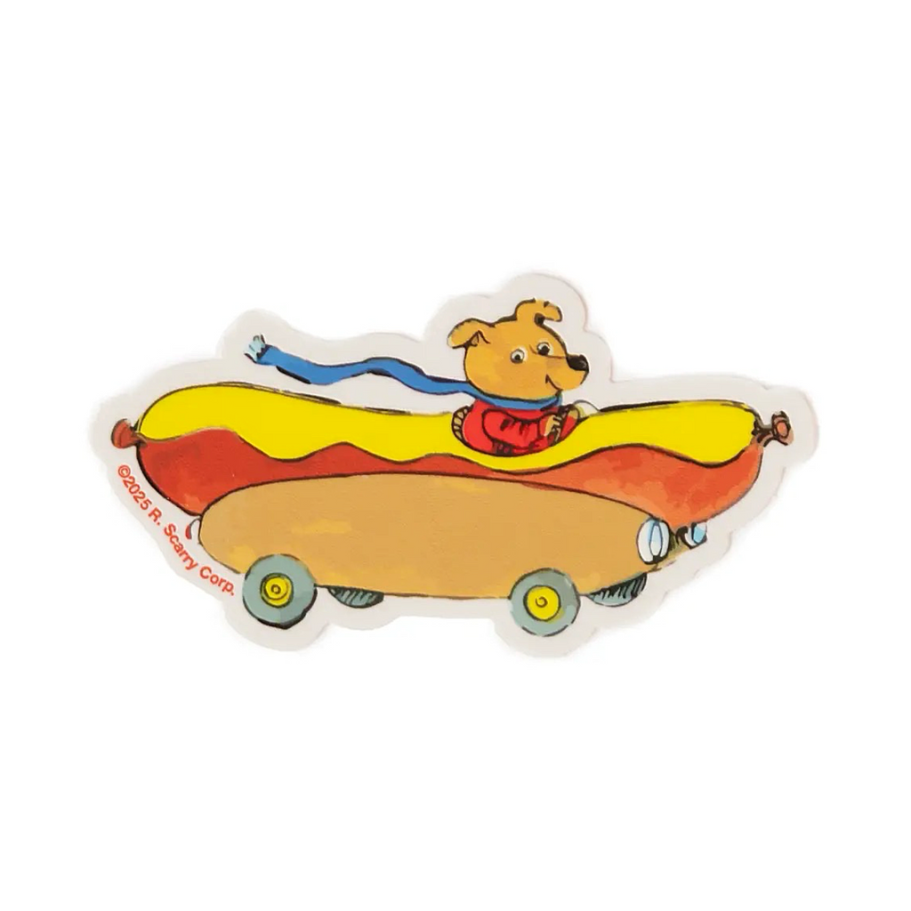 Richard Scarry Sticker · Hotdog Car Magnet