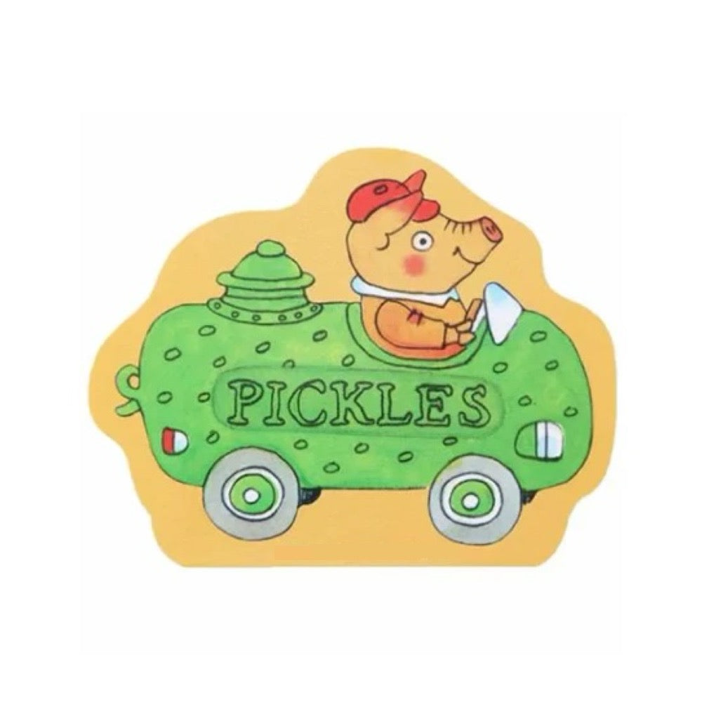 Richard Scarry Sticker · Pig in Pickle Car