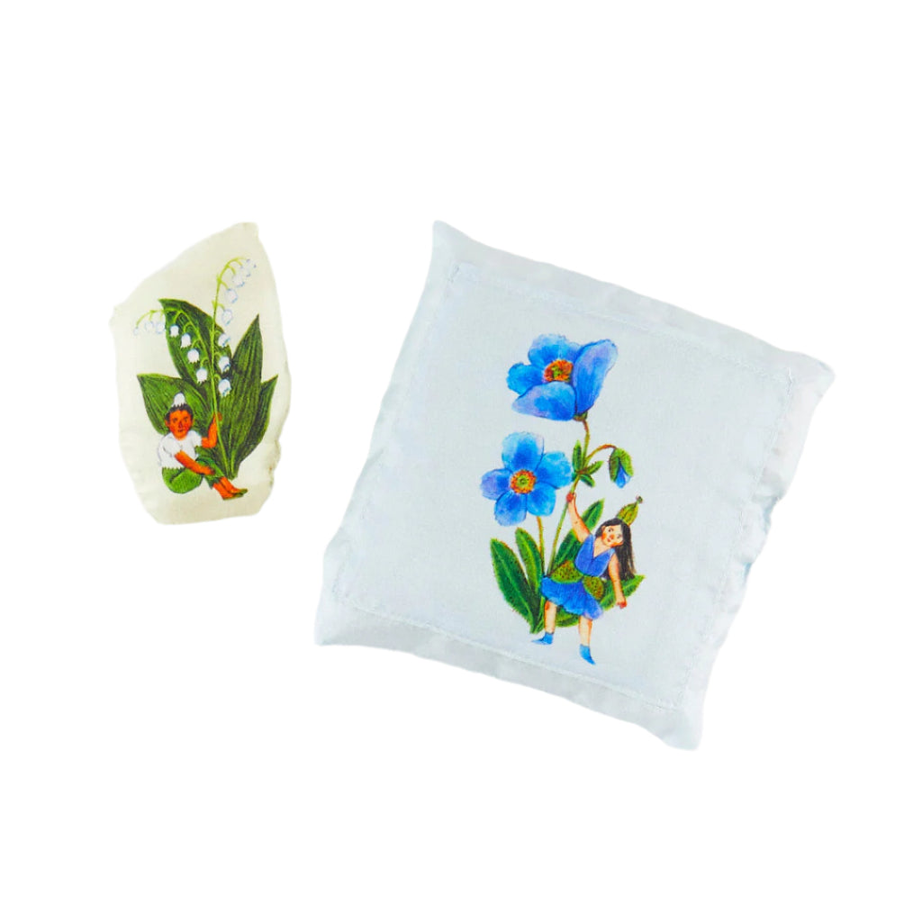 Sarah's Silks x Phoebe Wahl Tooth Fairy Pillow and Fairy Set · Himalayan Blue Poppy Flower