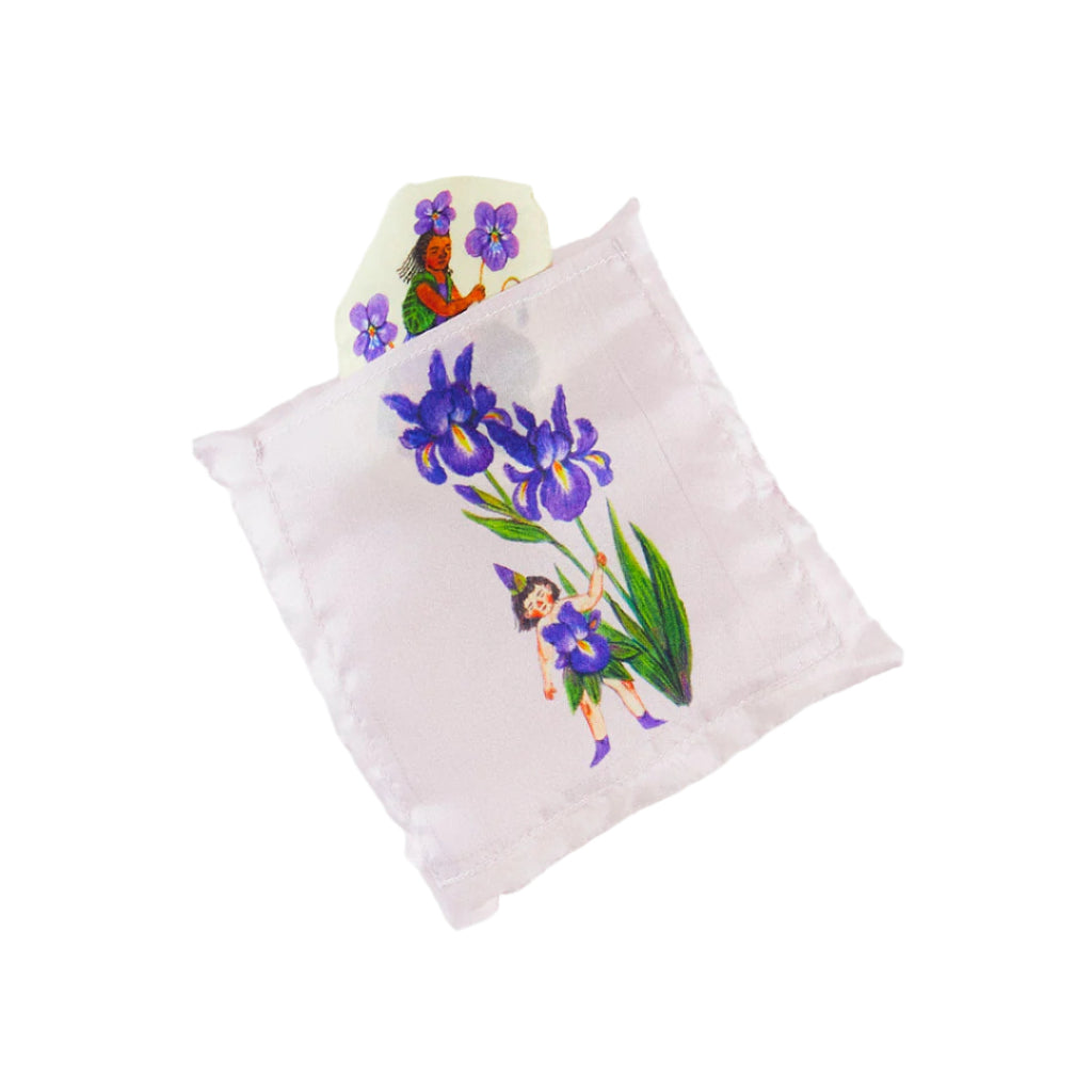 Sarah's Silks x Phoebe Wahl Tooth Fairy Pillow and Fairy Set · Violet Flower